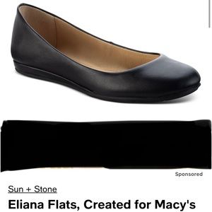 Ladies black flats